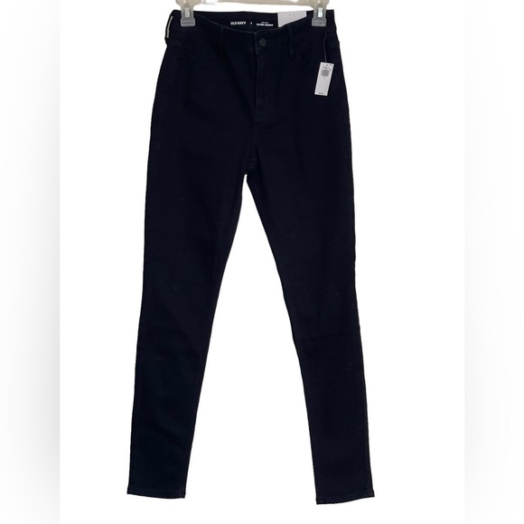 NWT Old Navy High rise supper skinny black jeans. Size 2 - Picture 3 of 6